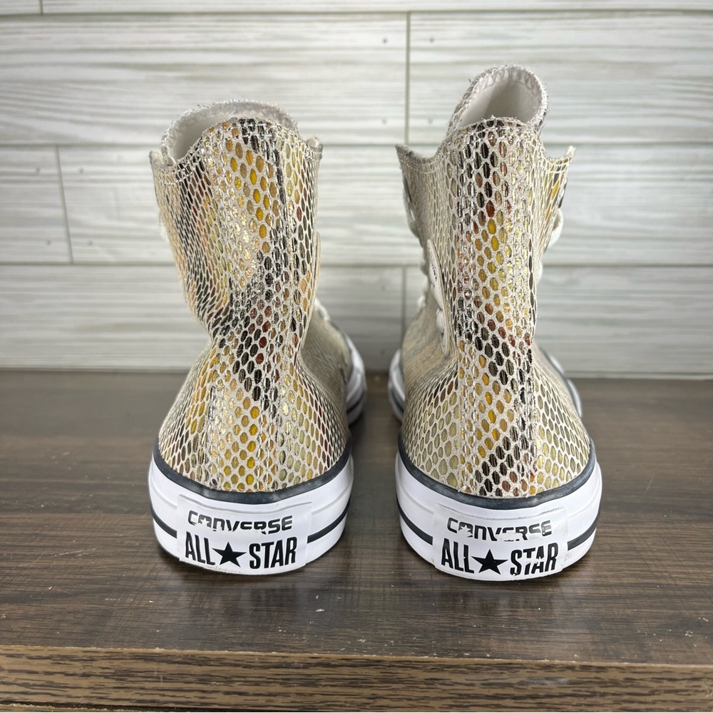Converse Chuck Taylor All Star High SnakeSkin Women’s Yellow Shoes - Women’s 6 - Picture 7 of 9